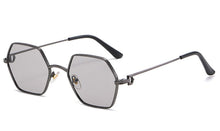 Load image into Gallery viewer, Peekaboo hexagonal glasses for men metal gold black brown uv400 female sunglasses round man gift items 2023 summer vintage