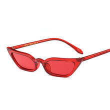 Load image into Gallery viewer, Peekaboo  red cat eye sunglasses women small frame black leopard female top selling sun glasses female uv400
