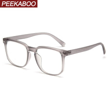 Load image into Gallery viewer, Peekaboo korean optical eyewear men TR90 clear lens male square glasses frame women light weight black transparent brown