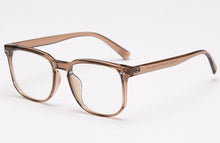 Load image into Gallery viewer, Peekaboo korean optical eyewear men TR90 clear lens male square glasses frame women light weight black transparent brown