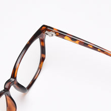 Load image into Gallery viewer, Peekaboo korean style square glasses for men TR90 frame transparent optical glasses frame women male leopard clear lens winter