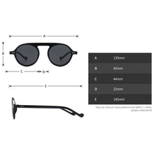 Load image into Gallery viewer, Peekaboo male round sun glasses for men uv400 blue yellow 2023 circle retro sunglasses for women vintage accessories