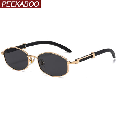 Peekaboo men retro sunglasses vintage women metal blue brown female male sun glasses uv400 2023  summer style