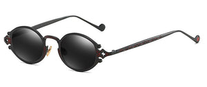 Peekaboo mens occhiali da sole ovali uomo 2023 stile punk rosso donna occhiali da sole retro rotondo oro nero struttura in metallo UV400 