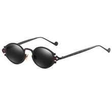 Carica l&#39;immagine nel visualizzatore di Gallery, Peekaboo mens occhiali da sole ovali uomo 2023 stile punk rosso donna occhiali da sole retro rotondo oro nero struttura in metallo UV400 