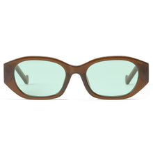 Load image into Gallery viewer, Peekaboo mens oval sunglasses retro vintage green brown polygon square sun glasses for women uv400 summer style 2023
