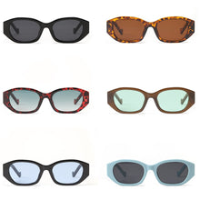 Load image into Gallery viewer, Peekaboo mens oval sunglasses retro vintage green brown polygon square sun glasses for women uv400 summer style 2023