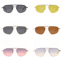 Carica l&#39;immagine nel visualizzatore di Gallery, Peekaboo metal frame oval sunglasses for men double bridge women sun glasses uv400 green gold  2023 winter gifts