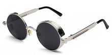 Load image into Gallery viewer, Peekaboo metal round steampunk sunglasses men women summer 2023 pink blue yellow red round sun glasses for women unisex