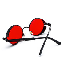 Load image into Gallery viewer, Peekaboo metal round steampunk sunglasses men women summer 2023 pink blue yellow red round sun glasses for women unisex