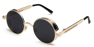 Peekaboo metal round steampunk sunglasses men women summer 2023 pink blue yellow red round sun glasses for women unisex