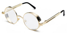 Load image into Gallery viewer, Peekaboo metal round steampunk sunglasses men women summer 2023 pink blue yellow red round sun glasses for women unisex