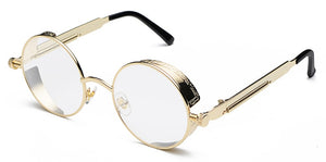 Peekaboo metal round steampunk sunglasses men women summer 2023 pink blue yellow red round sun glasses for women unisex