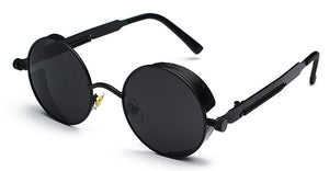 Peekaboo metal round steampunk sunglasses men women summer 2023 pink blue yellow red round sun glasses for women unisex
