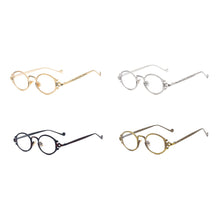 Load image into Gallery viewer, Peekaboo metal women steam punk glasses oval retro clear lens accessories vintage eye glasses for men round gold black silver