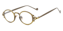 Load image into Gallery viewer, Peekaboo metal women steam punk glasses oval retro clear lens accessories vintage eye glasses for men round gold black silver