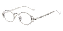 Load image into Gallery viewer, Peekaboo metal women steam punk glasses oval retro clear lens accessories vintage eye glasses for men round gold black silver