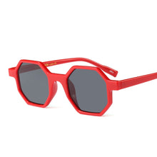 Load image into Gallery viewer, Peekaboo octagon sunglasses women brand designer vintage polygon black brown red small sun glasses female male uv400