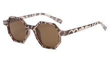 Load image into Gallery viewer, Peekaboo octagon sunglasses women brand designer vintage polygon black brown red small sun glasses female male uv400