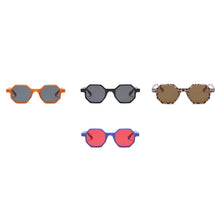Load image into Gallery viewer, Peekaboo octagon sunglasses women brand designer vintage polygon black brown red small sun glasses female male uv400