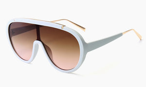 Peekaboo one piece sunglasses women oversized selling mens goggles brown white sun glasses male 2023 summer uv400