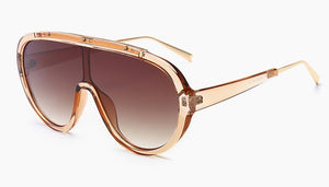Peekaboo one piece sunglasses women oversized selling mens goggles brown white sun glasses male 2023 summer uv400