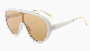 Peekaboo one piece sunglasses women oversized selling mens goggles brown white sun glasses male 2023 summer uv400