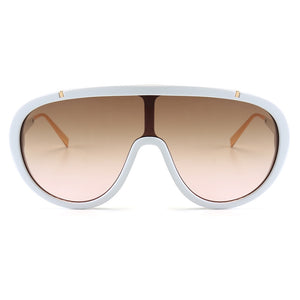 Peekaboo one piece sunglasses women oversized selling mens goggles brown white sun glasses male 2023 summer uv400