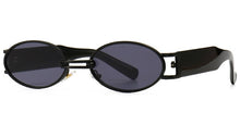 Load image into Gallery viewer, Peekaboo punk style retro oval sunglasses men metal uv400 gold round sun glasses for women 2023 vintage accessories male