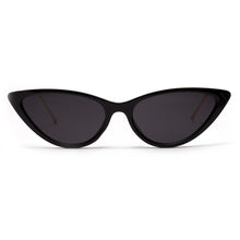 Load image into Gallery viewer, Peekaboo retro cat eye sunglasses white women&#39;s half metal frame small sun glasses female black leopard eyewear ladies