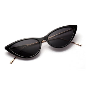 Peekaboo retro cat eye sunglasses white women's half metal frame small sun glasses female black leopard eyewear ladies