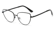 Load image into Gallery viewer, Peekaboo retro metal glasses frame cat eye female gold black clear lens triangle optical eyeglasses women&#39;s accessories