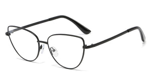 Peekaboo retro metal glasses frame cat eye female gold black clear lens triangle optical eyeglasses women's accessories