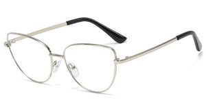 Peekaboo retro metal glasses frame cat eye female gold black clear lens triangle optical eyeglasses women's accessories