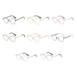 Peekaboo retro metal glasses frame cat eye female gold black clear lens triangle optical eyeglasses women's accessories