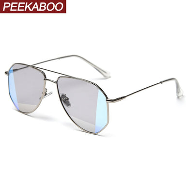 Peekaboo retro oversized sunglasses polarized uv400 metal  irregular women sun glasses for men 2023 year gifts