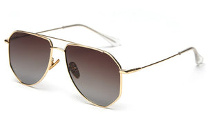 Peekaboo retro oversized sunglasses polarized uv400 metal  irregular women sun glasses for men 2023 year gifts