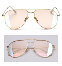 Load image into Gallery viewer, Peekaboo retro oversized sunglasses polarized uv400 metal  irregular women sun glasses for men 2023 year gifts