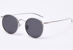 Peekaboo retro style metal sunglasses round men gold frame male sun glasses polarized women 2023 summer uv400 black brown