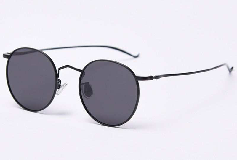 Peekaboo retro style metal sunglasses round men gold frame male sun glasses polarized women 2023 summer uv400 black brown