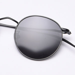 Peekaboo retro style metal sunglasses round men gold frame male sun glasses polarized women 2023 summer uv400 black brown