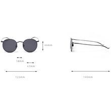 Carica l&#39;immagine nel visualizzatore di Gallery, Peekaboo retro style metal sunglasses round men gold frame male sun glasses polarized women 2023 summer uv400 black brown