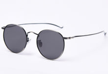 Carica l&#39;immagine nel visualizzatore di Gallery, Peekaboo retro style metal sunglasses round men gold frame male sun glasses polarized women 2023 summer uv400 black brown