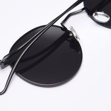 Carica l&#39;immagine nel visualizzatore di Gallery, Peekaboo retro style metal sunglasses round men gold frame male sun glasses polarized women 2023 summer uv400 black brown