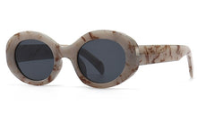 Load image into Gallery viewer, Peekaboo retro style oval sunglasses for women uv400 summer glasses female 2023 black leopard selling birthday gift ladies