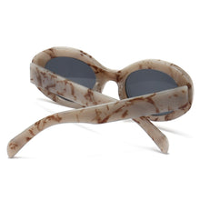 Load image into Gallery viewer, Peekaboo retro style oval sunglasses for women uv400 summer glasses female 2023 black leopard selling birthday gift ladies