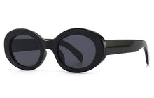 Load image into Gallery viewer, Peekaboo retro style oval sunglasses for women uv400 summer glasses female 2023 black leopard selling birthday gift ladies