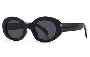 Peekaboo retro style oval sunglasses for women uv400 summer glasses female 2023 black leopard selling birthday gift ladies