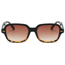 Load image into Gallery viewer, Peekaboo rivet full frame sun glasses for women black leopard brown small frame square sunglasses for men 2023 uv400