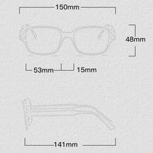 Load image into Gallery viewer, Peekaboo rivet full frame sun glasses for women black leopard brown small frame square sunglasses for men 2023 uv400